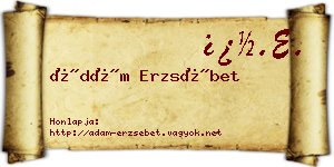 Ádám Erzsébet névjegykártya