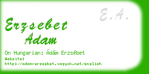 erzsebet adam business card